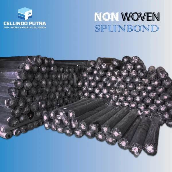 Cellindo Kain Spunbond 100 Gsm Lebar 160 cm Panjang 100 Meter Harga Rollan - Hitam Putih - Gambar 3