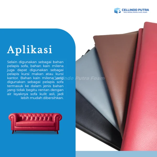 Cellindo Kain Milena - Bahan Premmium Sofa Kursi Furniture Interior - Jual Per 1 Meter 100x137cm - Gambar 2