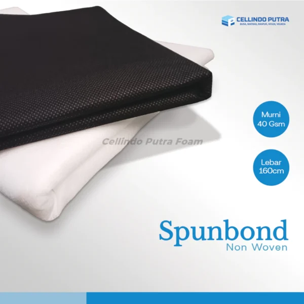 Cellindo Kain Spunbond Hitam 40Gsm [Rollan/100meter] Bahan Tas Goodie Bag - Laken / Furing