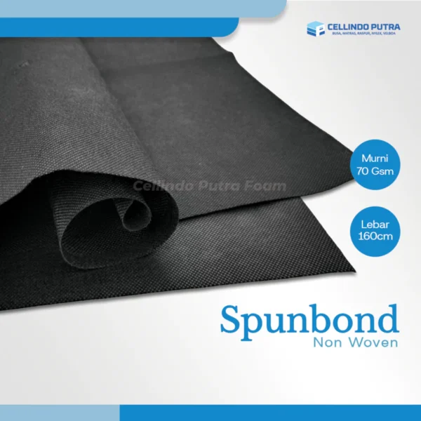 Cellindo Kain Spunbond Hitam 70Gsm [Rollan/100meter] Bahan Tas Goodie Bag - Laken / Furing